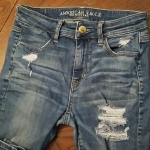 AE super stretch X womens jeans size 2 (item A)